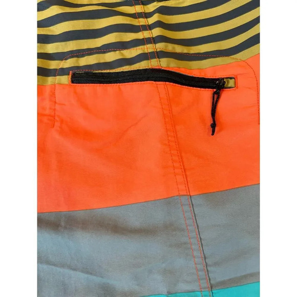 MENS PATAGONIA STRIPED EMBROIDERED WAVEFARER BOARD SHORTS - Picture 5 of 5